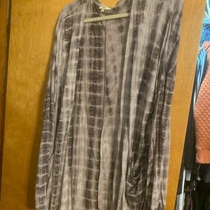 Brown tie dye duster